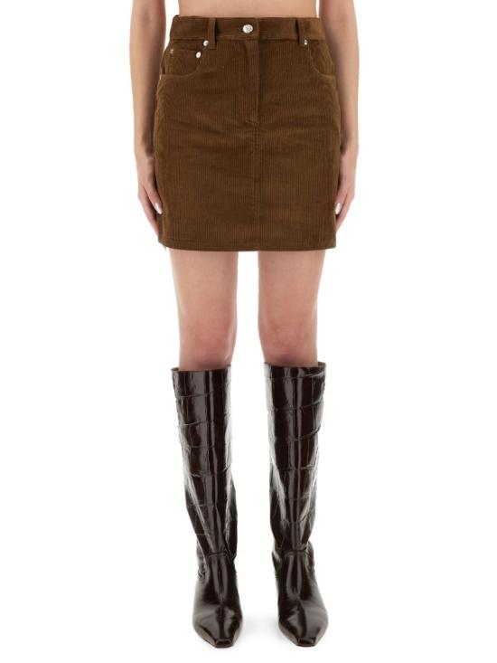 25FW 모스키노 숏 스커트 01038220 0095 Brown