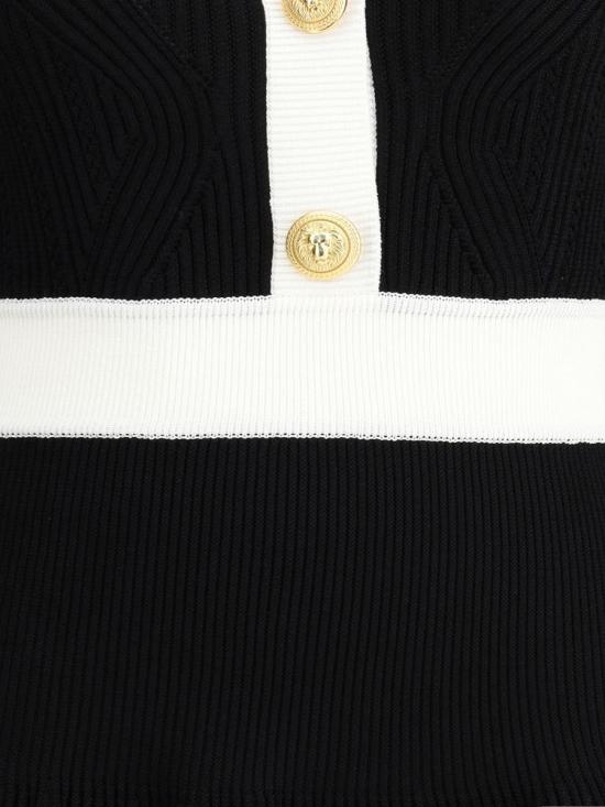 25FW 발망 숏 원피스 FF1R9858KI64 EAB Black - BALMAIN