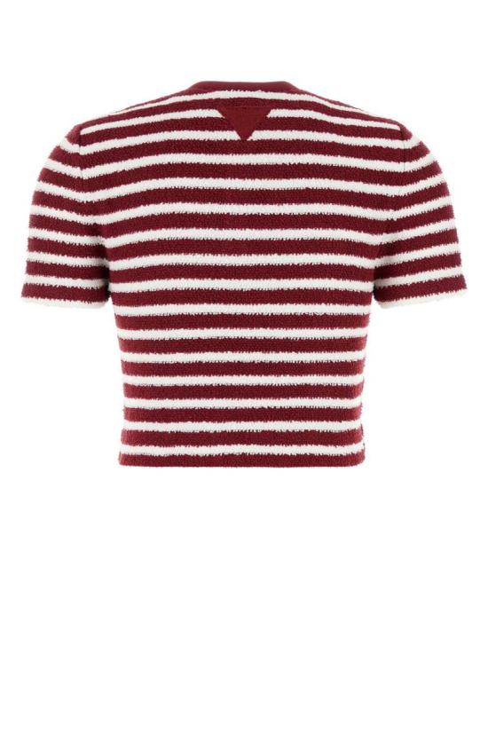 25FW 프라다 반팔 티셔츠 P24N2TSOOO16VI F038I STRIPPED - PRADA