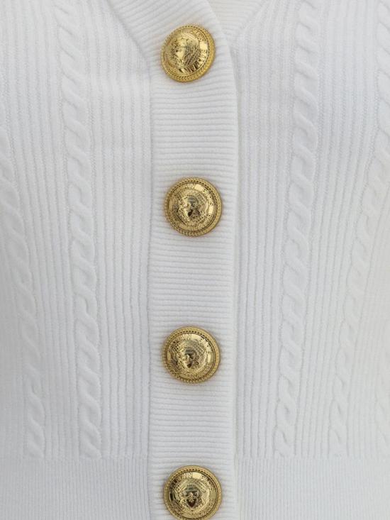 25FW 발망 가디건 FF1KL245KI50 0FA WHITE - BALMAIN