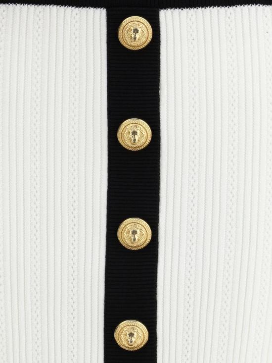 25FW 발망 숏 스커트 FF1LB039KI64 GAB WHITE - BALMAIN