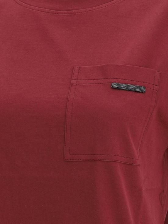 25FW 브루넬로 쿠치넬리 반팔 티셔츠 MPT81EC720 C4331 Red - BRUNELLO CUCINELLI