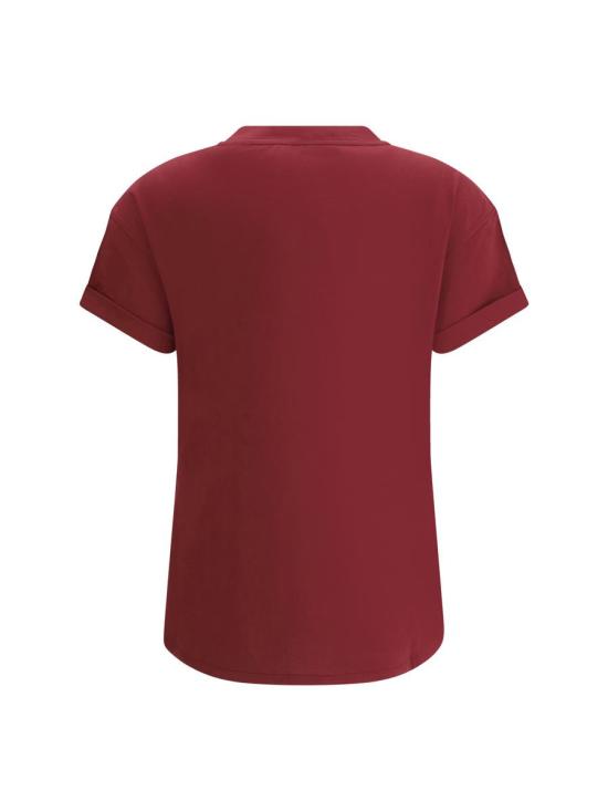 25FW 브루넬로 쿠치넬리 반팔 티셔츠 MPT81EC720 C4331 Red - BRUNELLO CUCINELLI