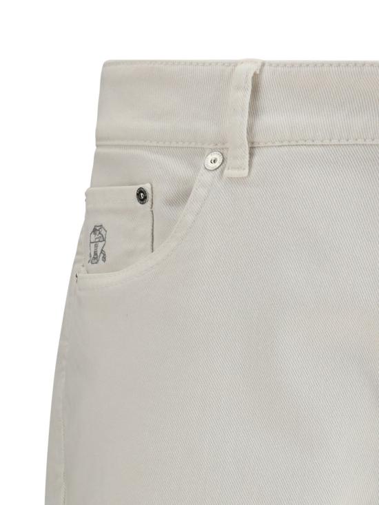 25FW 브루넬로 쿠치넬리 데님 팬츠 M277UD3210 C7007 WHITE - BRUNELLO CUCINELLI