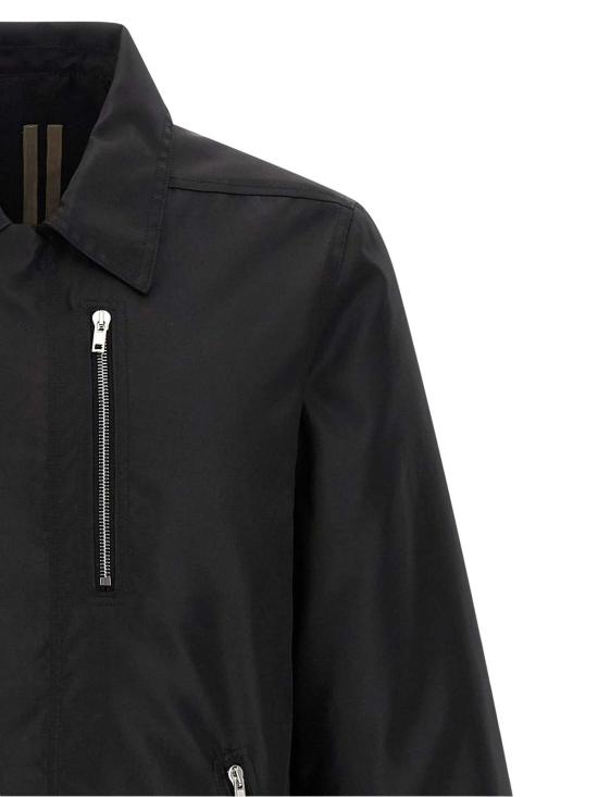25FW 릭 오웬스 자켓 컨실드 지퍼프런트 재킷 블랙 - RICK OWENS