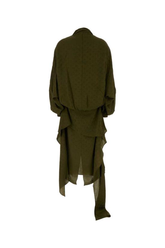 25SS 살바토레 페라가모 원피스 13G490780596 OLIVE GREEN - SALVATORE FERRAGAMO