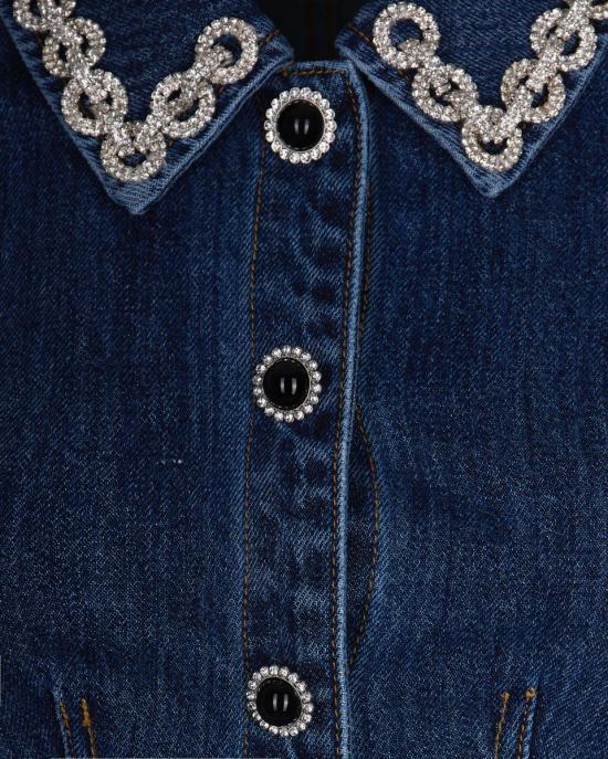 25FW 셀프 포트레이트 데님 원피스 AW25808SBL BLUE - SELF PORTRAIT