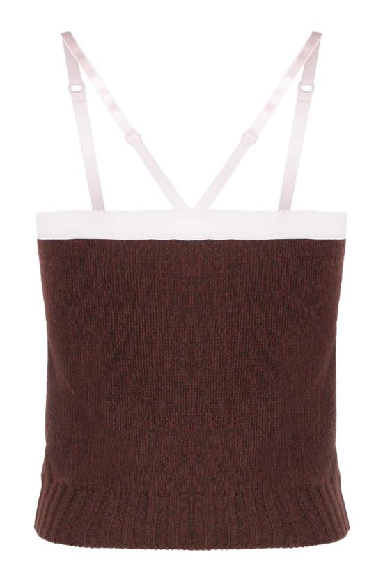 25FW 프라다 민소매 티셔츠 P29B98SAAO18JR F0003 BROWN - PRADA