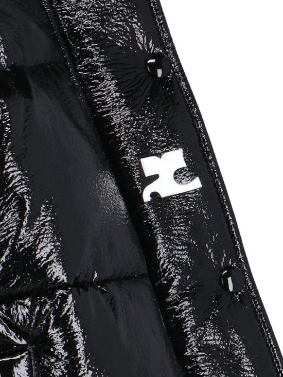 25FW 쿠레쥬 바이닐 숏 푸퍼 자켓 323CMA106VY00169999 Black - COURREGES