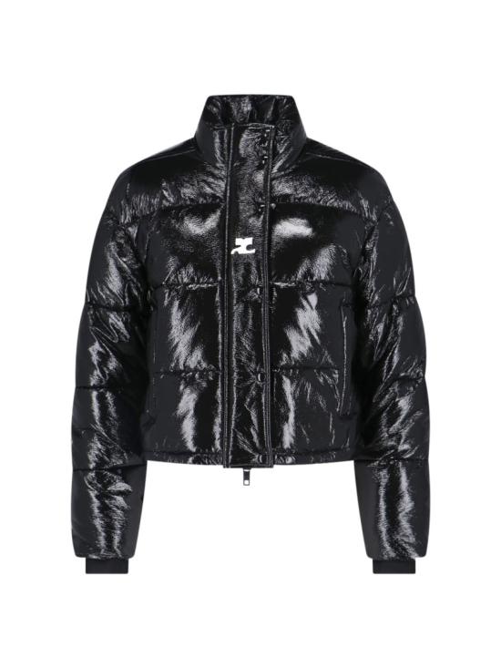 25FW 쿠레쥬 바이닐 숏 푸퍼 자켓 323CMA106VY00169999 Black