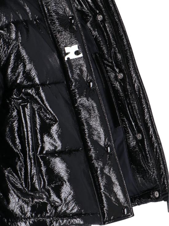 25FW 쿠레쥬 바이닐 숏 푸퍼 자켓 323CMA106VY00169999 Black - COURREGES