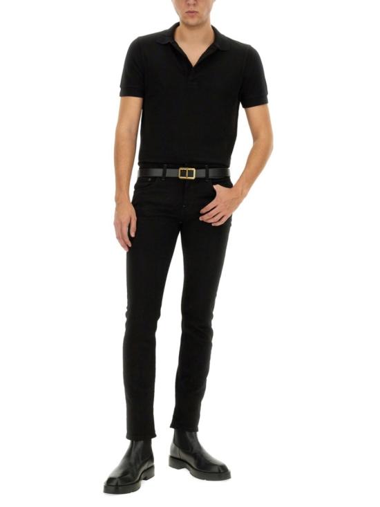 25SS 톰포드 폴로 티셔츠 JPS011 JMT009S25LB999 Black - TOMFORD