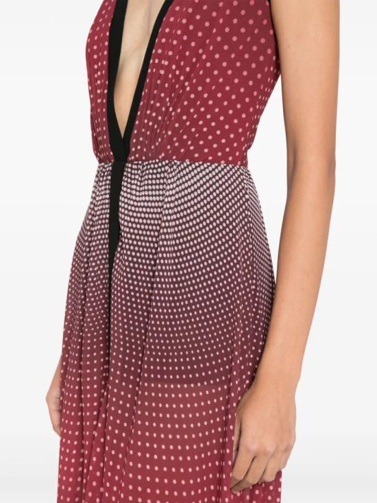  사이드 코베이시 롱 원피스 폴카 도트 프린트 그라데이션 효과 드레스 - SAIID KOBEISY