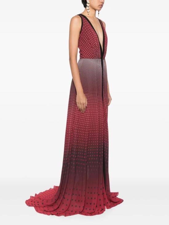  사이드 코베이시 롱 원피스 폴카 도트 프린트 그라데이션 효과 드레스 - SAIID KOBEISY