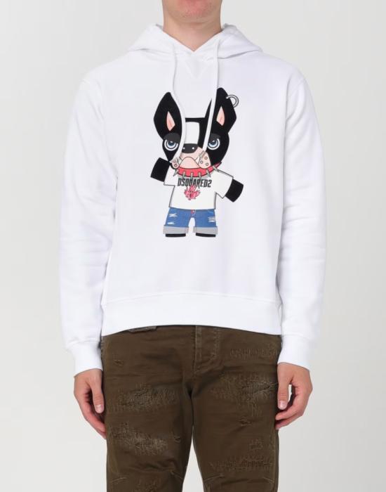 25SS 디스퀘어드2 후드 티셔츠 S74GU0835S25516100 White - DSQUARED2