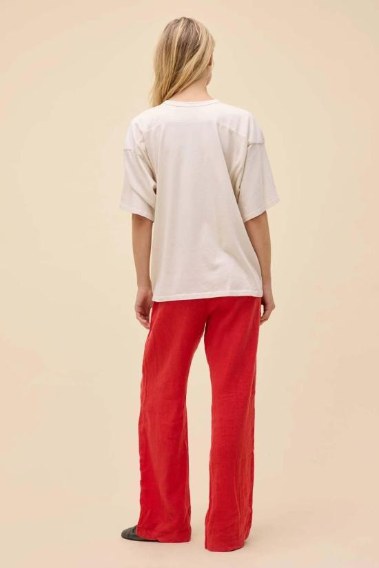  Daydreamer 반팔 티셔츠 데이드리머 시카고 스카이라인 오버사이즈 저지 티셔츠 더티 화이트 - OTHER BRANDS