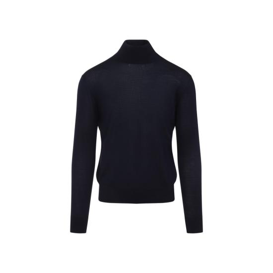 25FW 생로랑 캐시미어 울 실크 터틀넥 844617 YAPK2 Blue