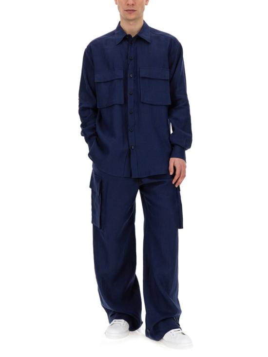  돌체앤가바나 긴팔 셔츠 G5LI9T FU4LGB0310 Blue - DOLCE & GABBANA