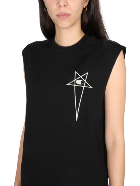  릭오웬스 x 챔피온 민소매 티셔츠 CW02C9223 CHFE09 Black - RICK OWENS X CHAMPIONS