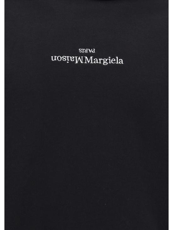 26SS 마르지엘라 업사이드 다운 자수 로고 후드 S50GU0167S25503 962 BLACK - MAISON MARGIELA