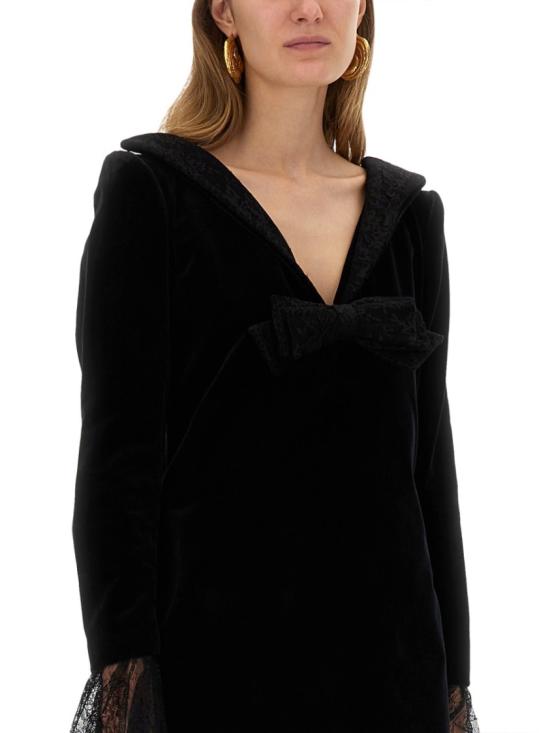 25FW 니나리찌 원피스 25ACRO034CO1100 U9000 Black - NINA RICCI