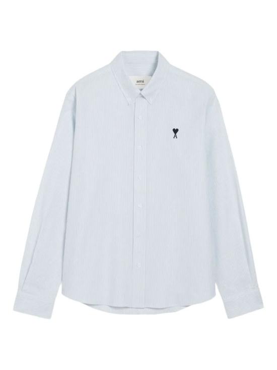 25FW 아미 긴팔 셔츠 HSH763 CO0087 475 SKY BLUE NATURAL WHITE