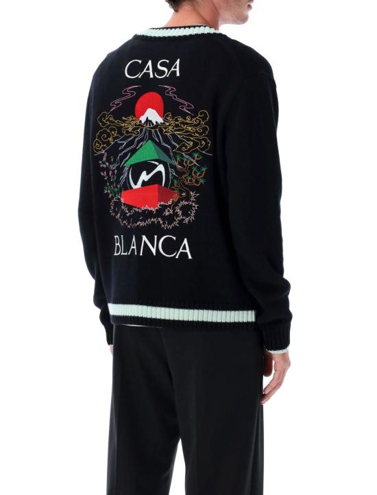 25FW 카사블랑카 스웨터 25AMPF25KW100101 BLACK Black - CASABLANCA