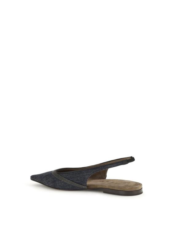 25FW 브루넬로 쿠치넬리 플랫 슈즈 MZ12C3001P C001 BLUE - BRUNELLO CUCINELLI