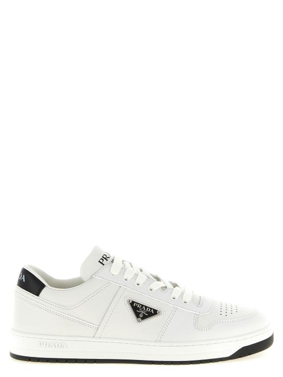 26FW 프라다 다운타운 레더 스니커즈 2EE364FD0033LJ6F0964 White