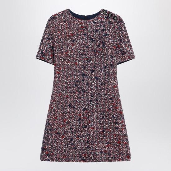 25FW 구찌 울 부클 미니 드레스 841043ZATNT R GUC 4956 BLUE