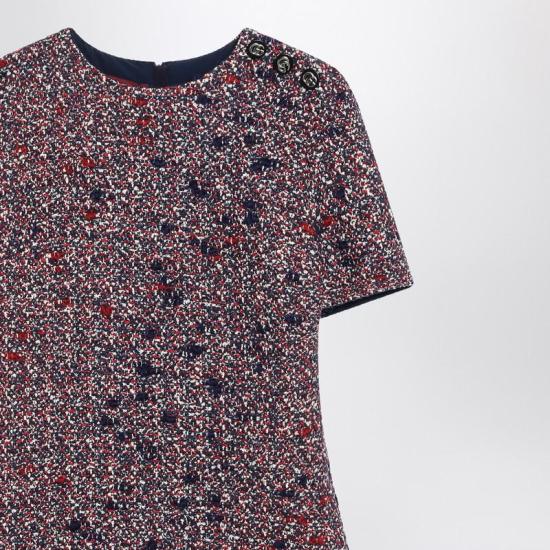 25FW 구찌 울 부클 미니 드레스 841043ZATNT R GUC 4956 BLUE - GUCCI