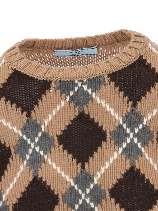 25FW 프라다 스웨터 P24S2V172DF0040 AI25 Brown - PRADA