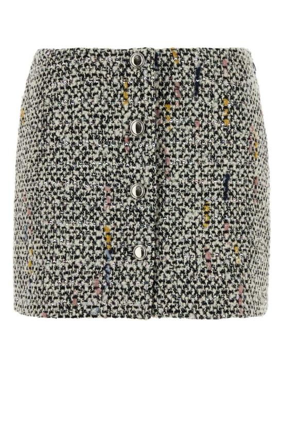 25FW 알레산드라리치 숏 스커트 FABX4191F4589 0822 WHITEMELANGEMULTI