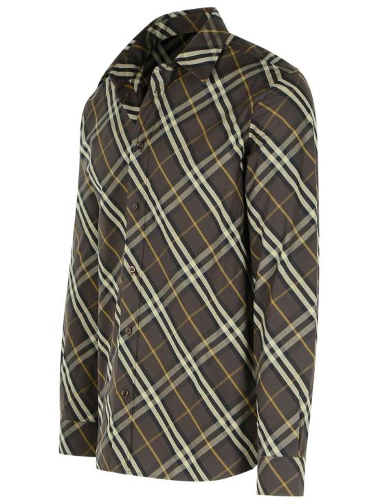 25FW 버버리 릴랙스핏 체크 코튼 셔츠 8115089B2412 BROWN - BURBERRY