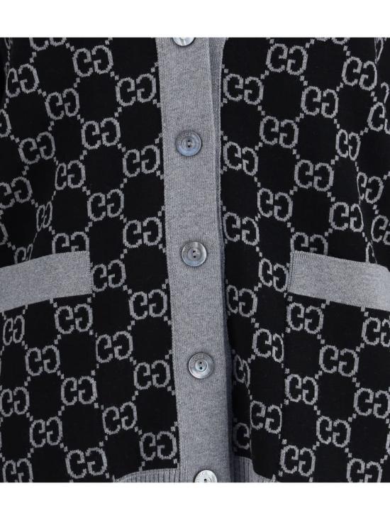 25FW 구찌 리버서블 GG 울 자카드 가디건  798157XKEJP 1045 Black - GUCCI