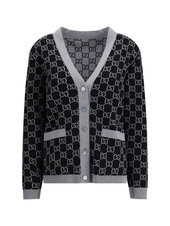 25FW 구찌 리버서블 GG 울 자카드 가디건  798157XKEJP 1045 Black - GUCCI