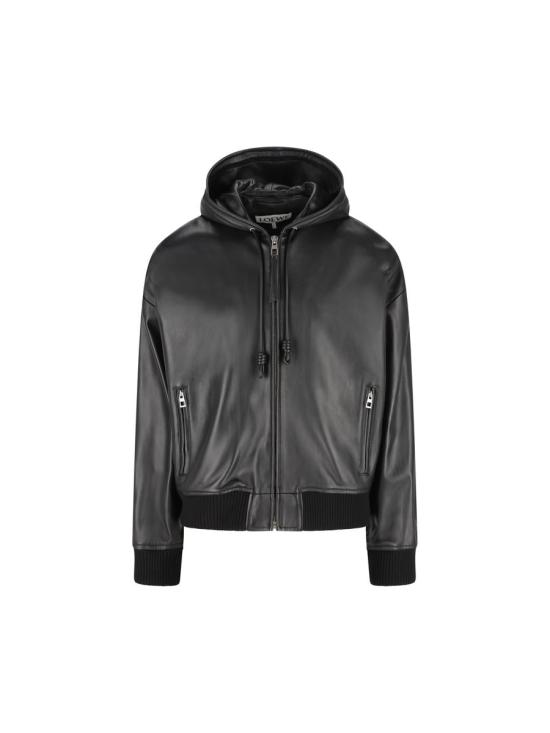 25FW 로에베 가죽 자켓 H526Y34L721100 AI25 Black