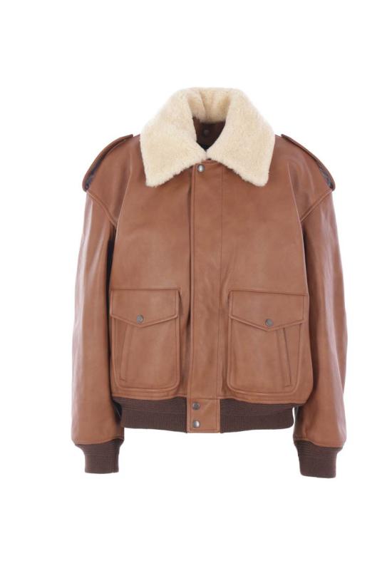 25FW 생로랑 자켓 843525YCTE22146 MARRON TERRACOTTA NOIX