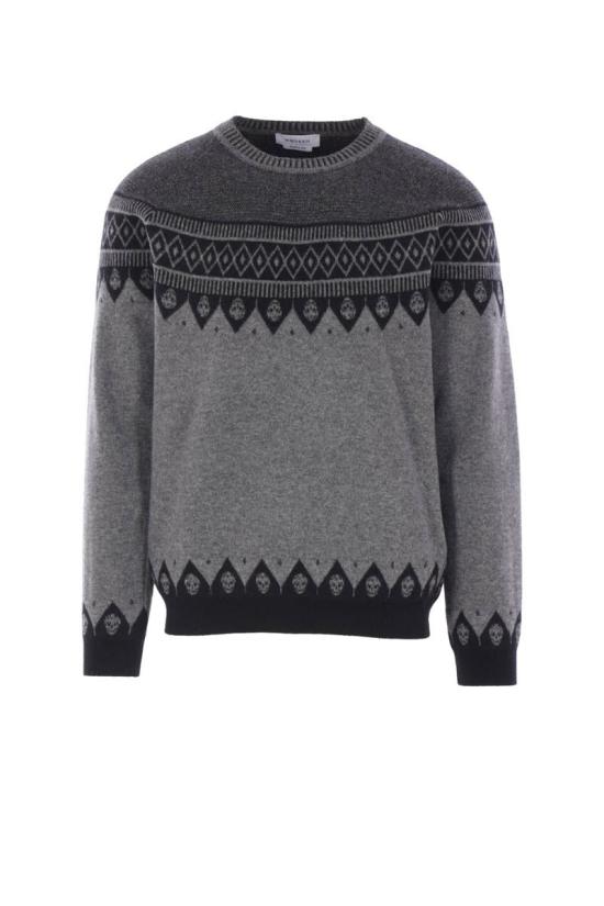 25FW 알렉산더 맥퀸 스웨터 839663Q1BD51363 BLACK GREY