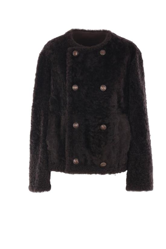 25FW 브루넬로 쿠치넬리 리버시블 크롭 자켓 MPMBP7426C2390 Brown