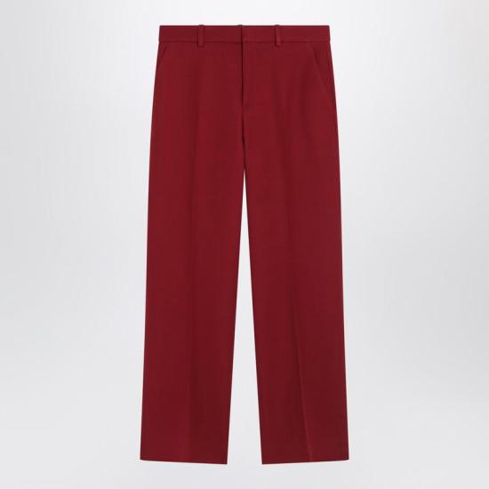 25FW 구찌 자수 울 실크 팬츠  836802Z7AIY R GUC 6207 Red