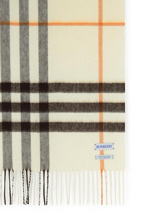 25FW 버버리 체크 캐시미어 스카프 8112634A4486 WHITE - BURBERRY