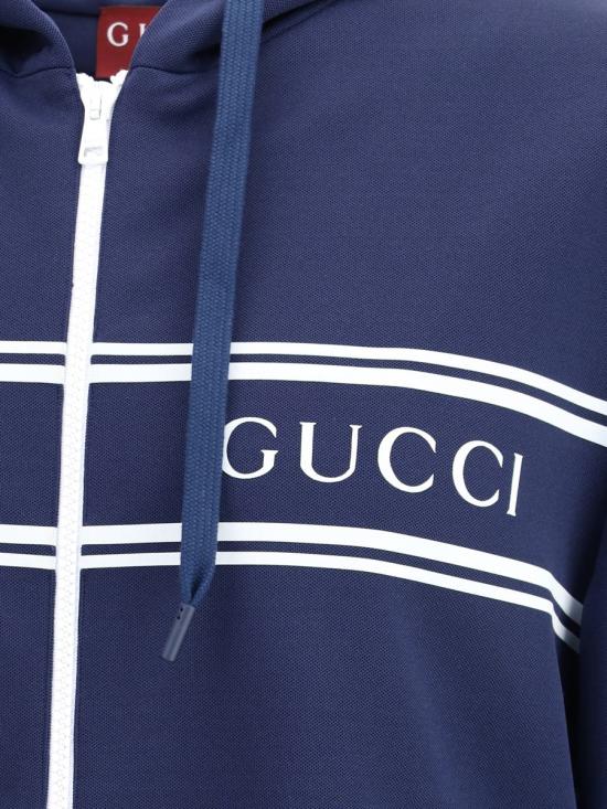 25FW 구찌 테크니컬 저지 후드 집업 787939XJGJ5 1010 BLUE - GUCCI