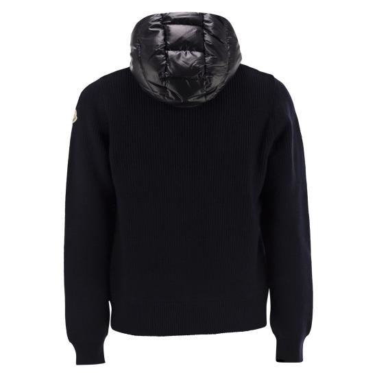 25FW 몽클레어 숏패딩 울 후드 집업 K20919B00041 NAVY - MONCLER