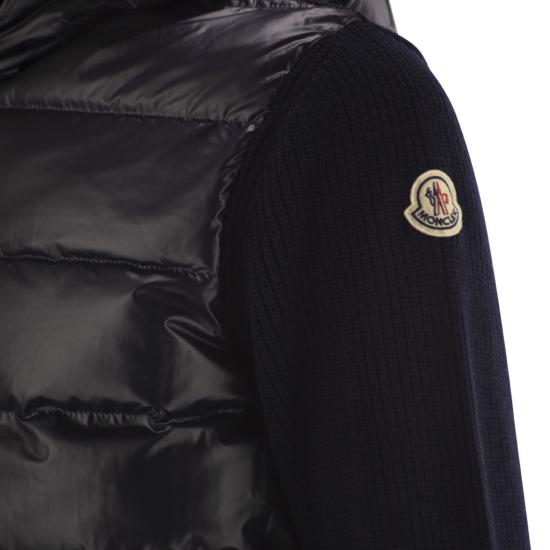 25FW 몽클레어 숏패딩 울 후드 집업 K20919B00041 NAVY - MONCLER