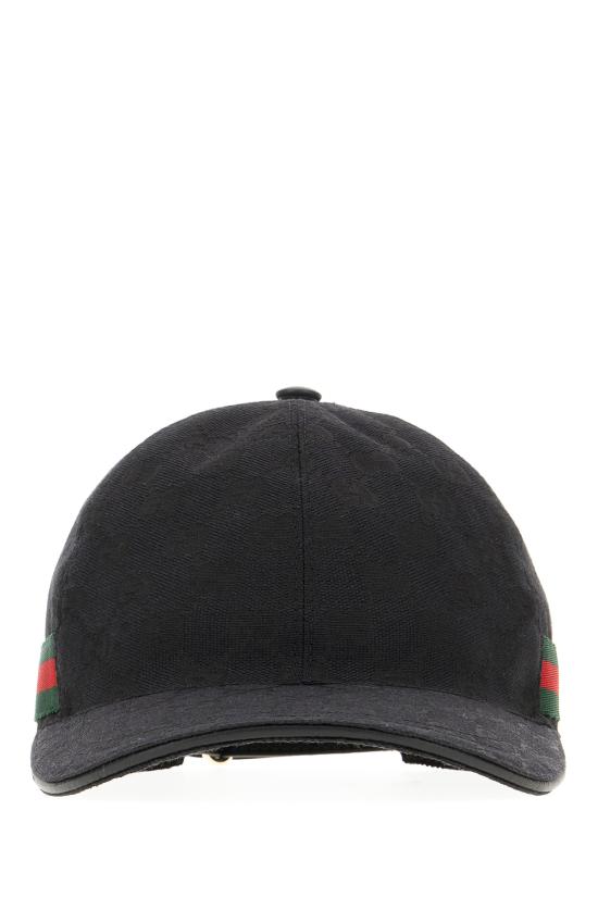 26SS 구찌 웹 디테일 GG 캔버스 베이스볼 캡 200035KQWBG 1060 Nero