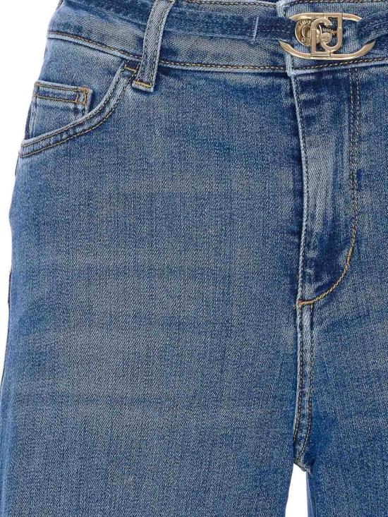 25FW 리우조 스트레이트 팬츠 UF5101D026478899 Blue - LIU JO