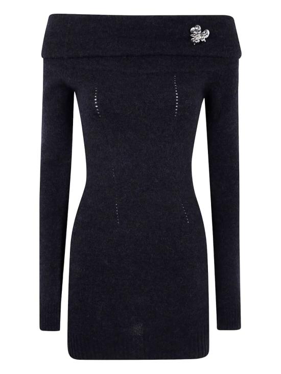 25FW 블루마린 숏 원피스 A544A333A N0990 BLACK - BLUMARINE