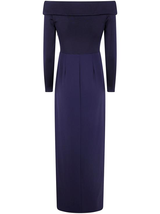 25FW 랄프 로렌 롱 원피스 253982108 002 LIGHTHOUSE NAVY - RALPH LAUREN