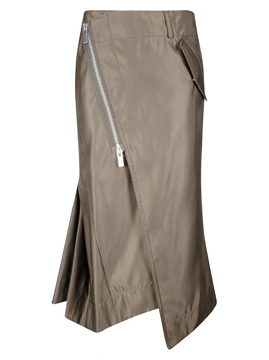 25FW 사카이 미디 스커트 2508157 531 D KHAKI